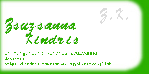 zsuzsanna kindris business card